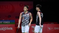 Kevin/Marcus sempat tertinggal di gim pertama, 18-21 (Humas PP PBSI)