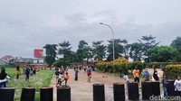 Kawasan Sentra Kota selalu diramaikan masyarakat untuk melakukan berbagai macam kegiatan saat weekend. Ada yang berolahraga jogging santai bersama teman dan keluarga. (Tiara Rosana/detikTravel)