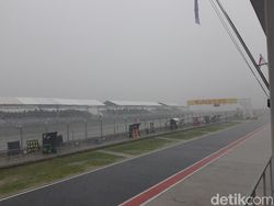 Pagi Ini Lokasi MotoGP Mandalika Kembali Disambut Guyuran Hujan