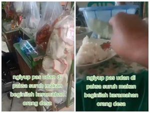 Numpang Neduh, Tukang Sayur Ini Disuguhi Banyak Makanan oleh Tuan Rumah