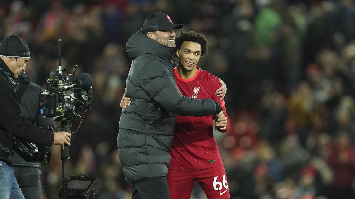 Trent Alexander-Arnold tampil cemerlang saat Liverpool menggasak Arsenal. (Foto: AP/Jon Super)