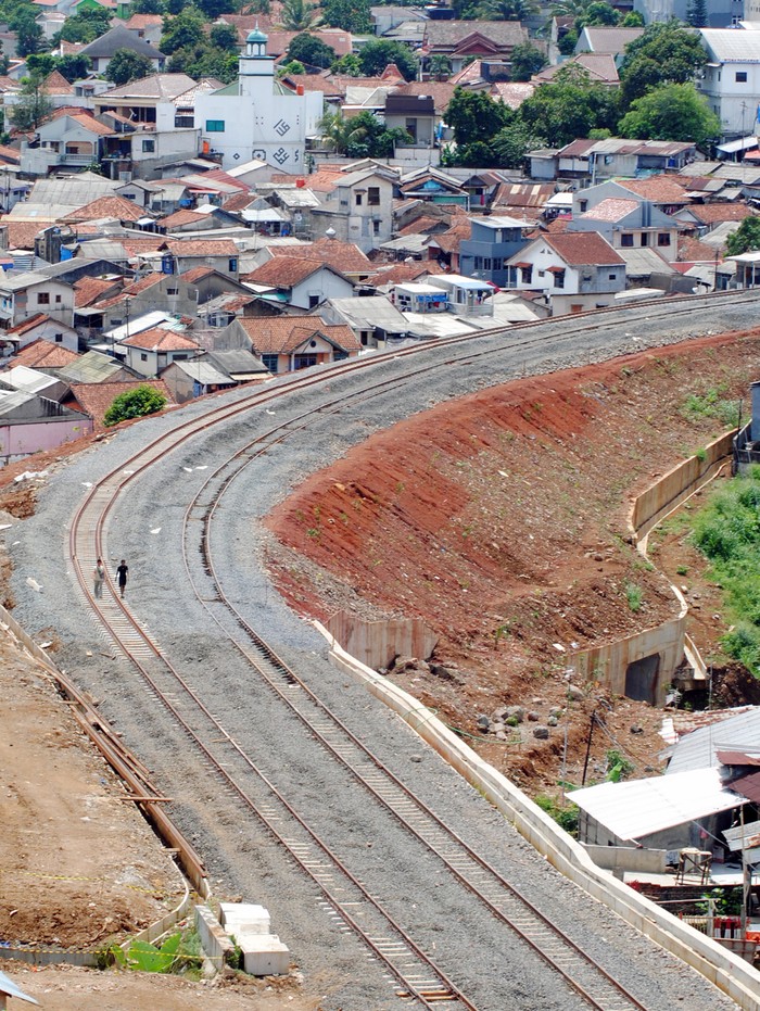 Intip Pembangunan Jalur Ganda KA Bogor-Sukabumi Tahap 1 Jalur ganda KA Bogor-Sukabumi tahap 1 tengah dibangun. Pembangunannya pun ditarget rampung pada Maret 2022 mendatang.