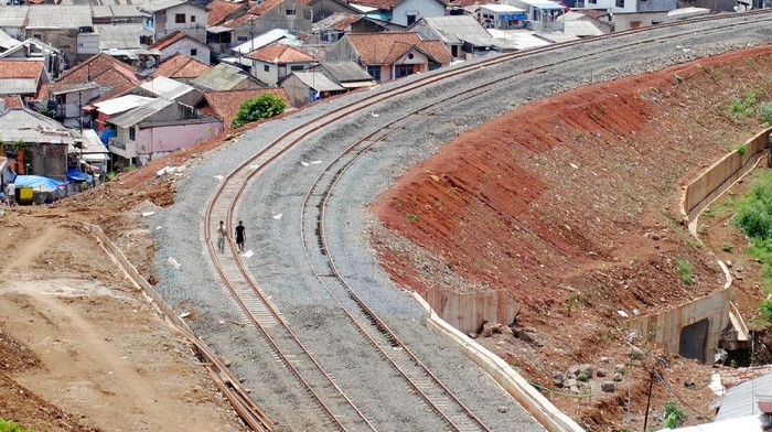 Intip Pembangunan Jalur Ganda KA Bogor-Sukabumi Tahap 1 Jalur ganda KA Bogor-Sukabumi tahap 1 tengah dibangun. Pembangunannya pun ditarget rampung pada Maret 2022 mendatang.