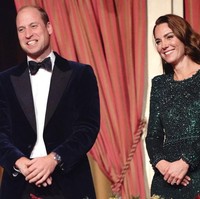 Malam itu Kate pun tampil mempesona dengan gaun hijau dari desainer Jenny Packham. Foto: Getty Images/WPA Pool