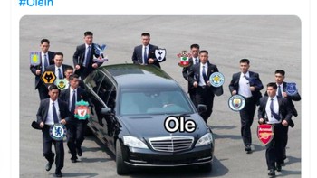 Para fans klub rival masih berusaha melindungi Ole dari pemecatan. Foto: Twitter