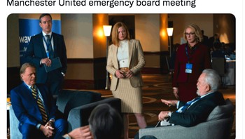 Mungkin seperti ini suasana pertemuan dewan direksi MU untuk memutuskan pemecatan Ole. Foto: Twitter