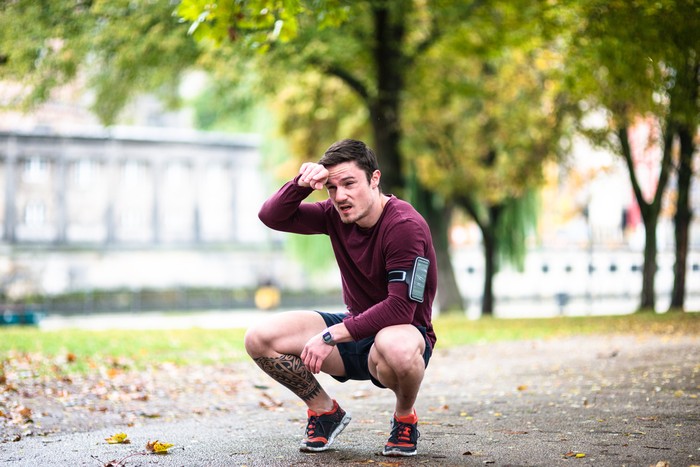 Fitness man stretching