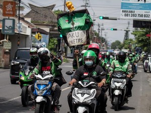 Saat Massa Driver Ojol Desak Gibran Perjuangkan Tarif Gojek Solo