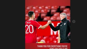 Diogo Dalot juga memberikan ucapan terima kasih yang senada. Foto: Twitter