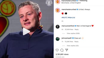 Akun resmi Manchester United banyak memposting rasa terima kasih bagi Ole. Foto: Twitter