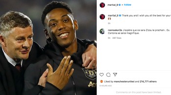 “Terima kasih dan segala yang terbaik untuk masa depanmu,” tulis Anthony Martial. Foto: Twitter