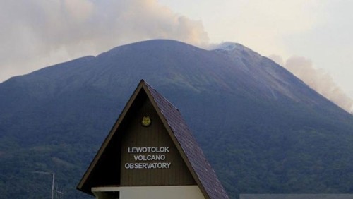 Pos Pemantau Gunung Ili Lewotolok, di Kabupaten Lembata. (ANTARA/Kornelis Kaha)