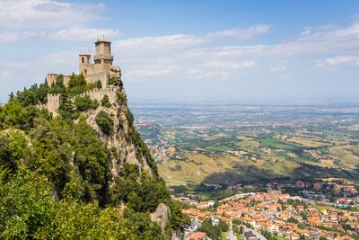 panorama view of ancient fortress of Republic San Marino