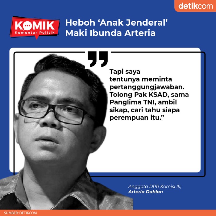 Heboh 'Anak Jenderal' Maki Ibunda Arteria (Dok. Tim Infografis detikcom) Heboh 'Anak Jenderal' Maki Ibunda Arteria (Dok. Tim Infografis detikcom)