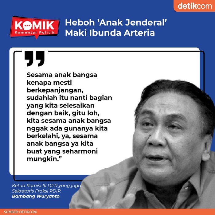 Heboh 'Anak Jenderal' Maki Ibunda Arteria (Dok. Tim Infografis detikcom)