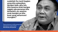 Ketua Komisi III DPR yang juga Sekretaris Fraksi PDIP, Bambang Wuryanto tak ingin masalah ini berkepanjangan. Dia berharap kedua belah pihak bisa berdamai.