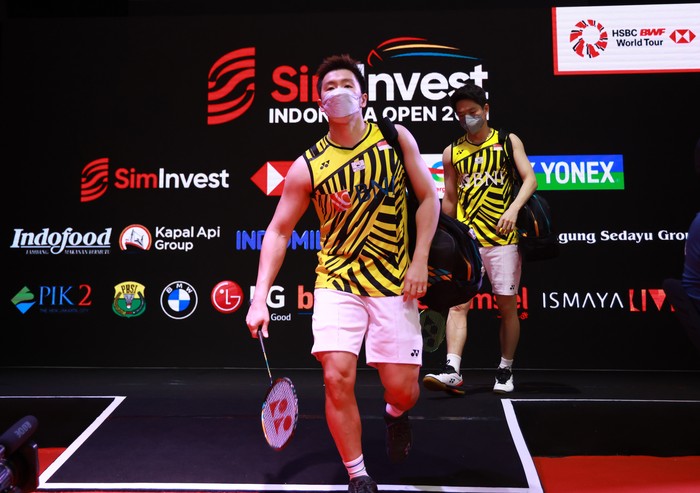 Kevin Sanjaya Sukamuljo/Marcus Fernaldi Gideon di Indonesia Masters 2021.