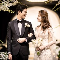 Han Areum eks T-ARA awalnya berencana menikah dengan tunangannya Kim Young Geol pada Februari 2020. Namun, Areum akhirnya menikah lebih awal dengan sang pengusaha karena hamil saat mempersiapkan pernikahannya. Foto: dok Happy Married Company