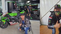 Asyiknya lagi, penonton juga bisa berinteraksi langsung dengan pebalap idola, seperti berfoto bersama, serta diberikan merchandise eksklusif berupa topi dan tanda tangan pebalap, misalnya tanda tangan Jonathan Rea yang merupakan rider Kawasaki Racing Team Foto: Dok. Istimewa