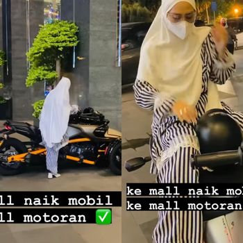 April Jasmine dihujat karena pamer ke mall naik moge.