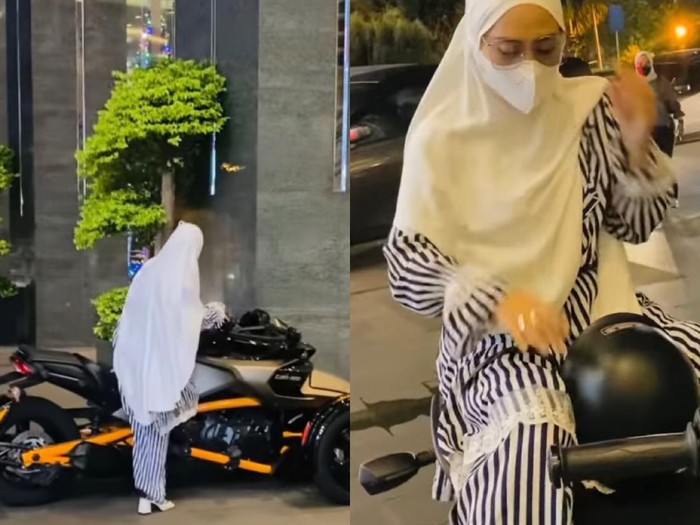 April Jasmine dihujat karena pamer ke mall naik moge. April Jasmine dihujat karena pamer ke mall naik moge.
