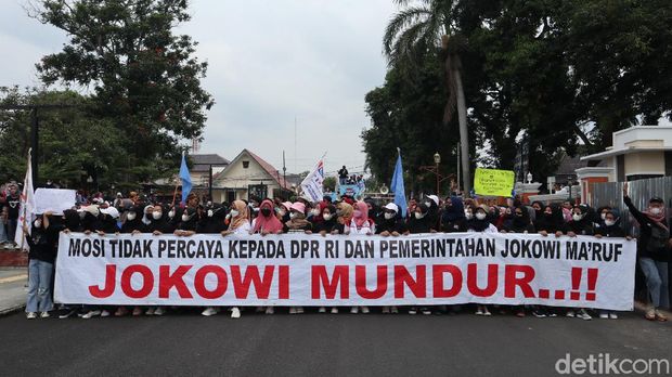 Demo buruh di Majalengka