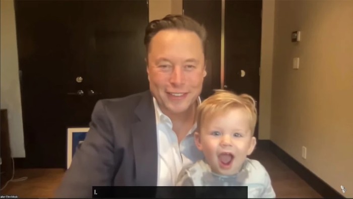 Elon Musk Zoom Bersama Anak