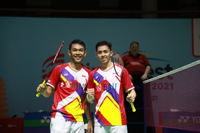 Fajar Alfian/Muhammad Rian Ardianto di Indonesia Open 2021.