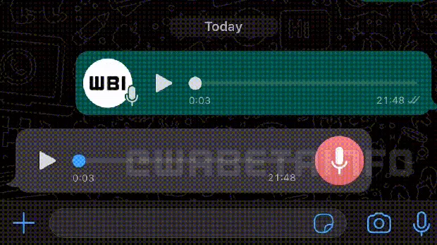 Fitur pengubah kecepatan playback di pesan audio WhatsApp
