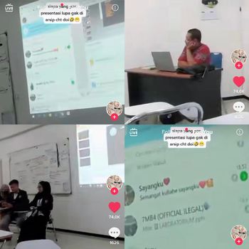 Mahasiswi yang viral di media sosial.