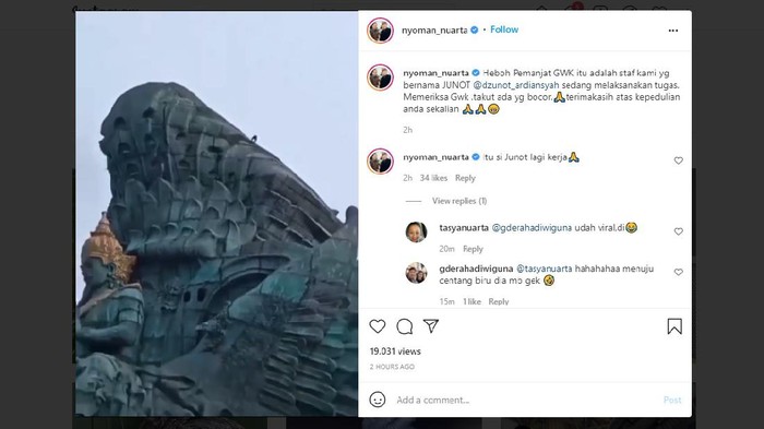 Patung Garuda Wisnu Kencana.