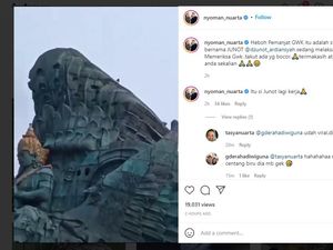 Viral Video Sosok Misterius di Atas GWK, Ternyata..