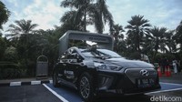 Mobil listrik yang dipinjamkan Hyundai sebanyak 42 unit mobil.   
