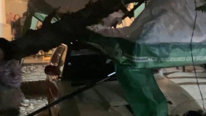 Pohon Tumbang Akibat Angin Kencang Timpa Mobil Warga di Jakbar (dok.istimewa)
