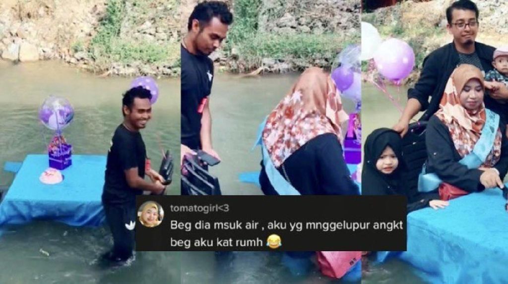 5 Suami Idaman Ini Beri Hadiah Es Batu hingga Rayakan Ultah Istri di Sungai