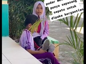 Kisah Pilu Kakak-Adik di Baubau Terpaksa Gantian Sepatu demi Sekolah