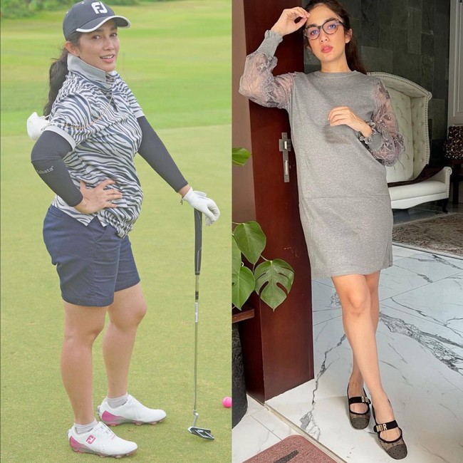 Ussy Sulistiawaty mengalami kenaikan berat badan setelah melahirkan anak bungsunya, Saka, pada September 2020. Beratnya kala itu mencapai 77 kg. Foto: Instagram/@ussypratama