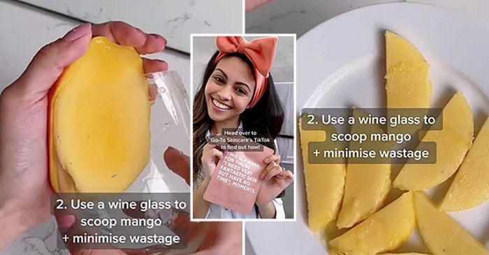 Viral Cara Praktis Kupas Mangga Cuma Pakai Gelas, Begini Triknya