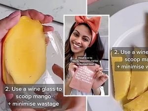 Viral Cara Praktis Kupas Mangga Cuma Pakai Gelas, Begini Triknya