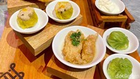 Jenisnya ada hakau, tai chi bao, siew mai crumble, chicken char siu crackling bao, golden prawn, siew mai, prawn beancurd roll, hingga jade dumpling.
