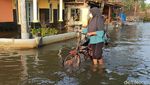 Potret Aktivitas Warga di Pekalongan Saat Banjir Mulai Surut