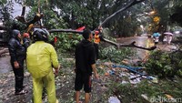 Tim gabungan dari Karangataruna Kelurahan Burangrang, Rescue 811, Linmas Kelurahan Burangrang dan Trantrib Kecamatan Lengkong melakukan evakuasi.