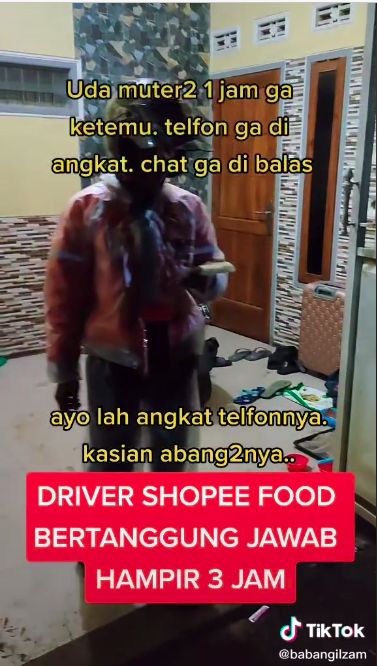 Duh! Driver Ojol Ini Nunggu 5 Jam Untuk Serahkan Pesanan Makanan ke Pelanggan