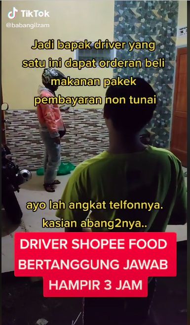 Duh! Driver Ojol Ini Nunggu 5 Jam Untuk Serahkan Pesanan Makanan ke Pelanggan