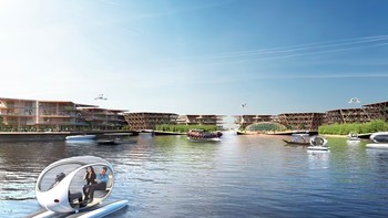 Jika telah terealisasi, kota tersebut dirancang dapat memenuhi sendiri kebutuhan pangan, energi dan air bersih. Foto: Daily Mail