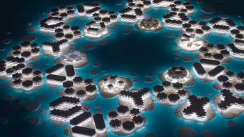 Didukung oleh PBB, kota terapung di dekat pantai Busan itu dirancang tahan banjir dan dapat naik seiring peningkatan air laut. Bentuknya berupa pulau-pulau buatan manusia berbentuk hexagonal.  Foto: Daily Mail