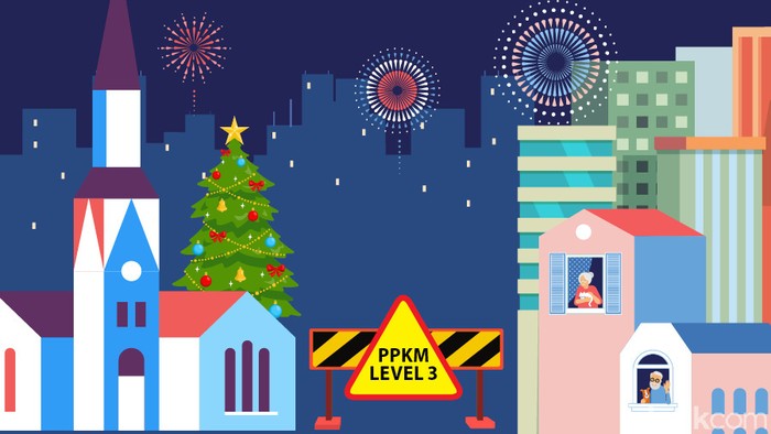 Libur tahun baru 2022 di seluruh Indonesia akan ada penerapan aturan PPKM level 3.