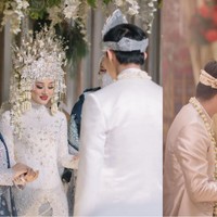 Sedangkan Ria Ricis resmi menikah dengan Teuku Ryan pada 12 November 2021. Pernikahan keduanya juga mengusung adat Palembang, karena diketahui Ria Ricis berasal dari Palembang. Berbeda dari Dinda dan Rey yang memilih busana berwarna putih, Ricis dan Ryan memilih warna coklat. Foto: Instagram