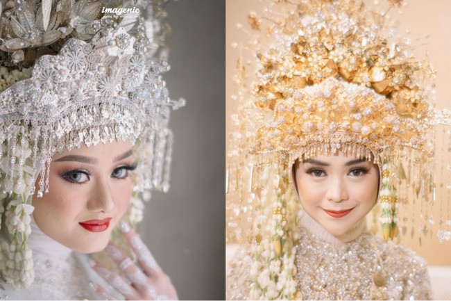 Dinda Hauw tampil cantik dengan pulasan makeup natural dan lipstik berwarna merah. Sedangkan Ria Ricis tampak menawan dengan lipstik berwarna merah muda. Foto: Instagram