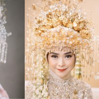 Dinda Hauw tampil cantik dengan pulasan makeup natural dan lipstik berwarna merah. Sedangkan Ria Ricis tampak menawan dengan lipstik berwarna merah muda. Foto: Instagram